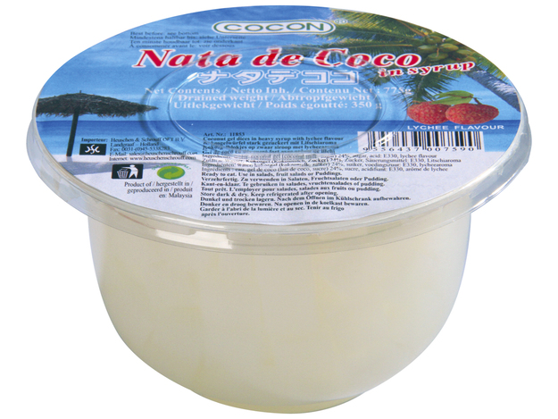 Nata de Coco op Siroop Lycheesmaak