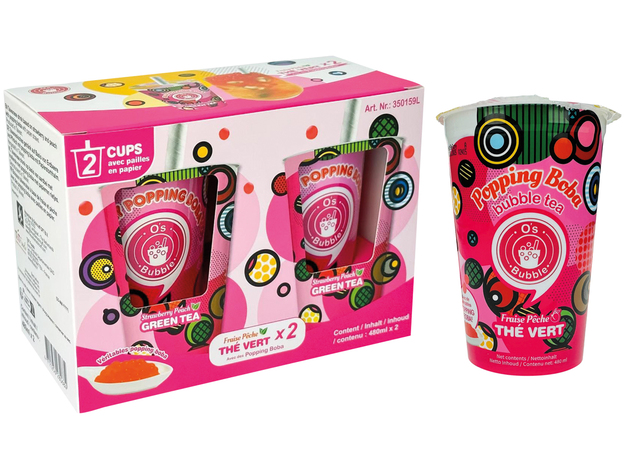 Boisson Boba Fraise / Pêche