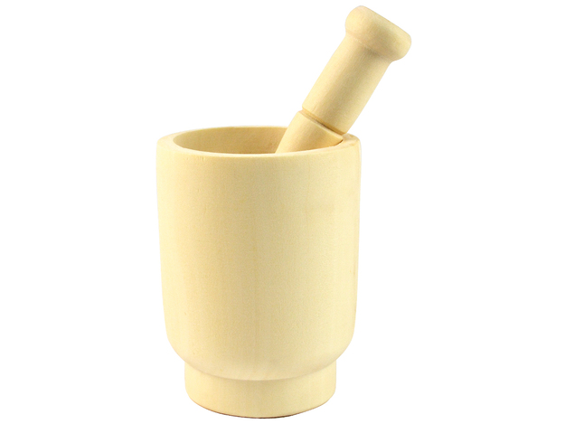 Houten Vijzel & Stamper 6,5 cm