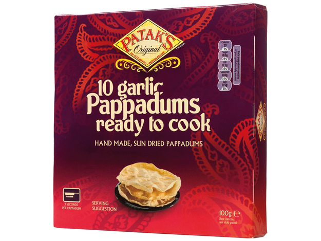 Pappadums Knoflook