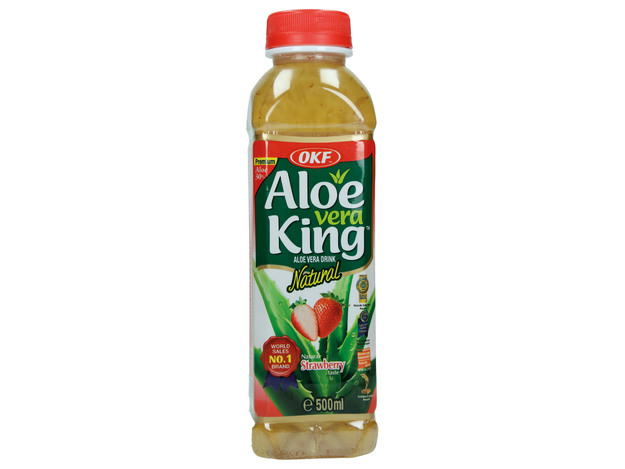 Aloe Vera Drink with Strawberries