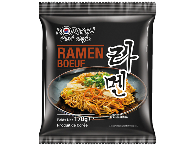Korean Food Style voorgekookte Ramen Rundvlees 12 x 170 g