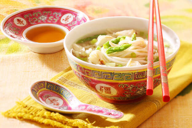 soupe au bami avec asperges