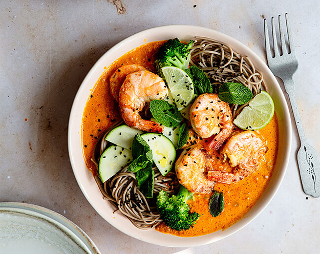 Curry rouge aux crevettes