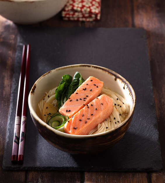 gepocheerde miso zalm